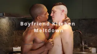 Interracial Couple Heats Up the Kitchen Bareback