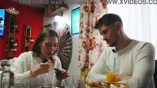 European Brunette Gives Car Blowjob and Hot Tub Feet Play