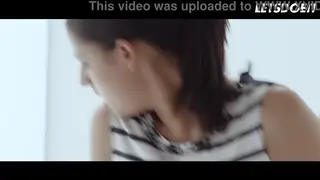 European Brunette Couple Makes Passionate Love Doggystyle and Spooning