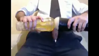 Hairy Exec Strokes Thick Cock in Suit Compilation