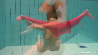 Busty Russian Babe Flaunts Hairy Body Poolside