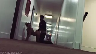 Blonde Teen Gets Pregnant and Pounded in Hotel Hallway