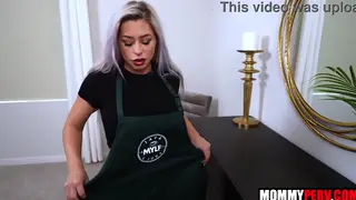 Blonde Stepmom Gives POV Blowjob and Titjob