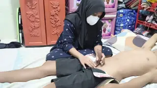 Hijab Stepdaughter Submits to Rough Anal Creampie