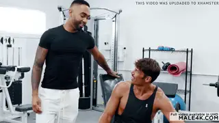 Ebony Stud Claims White Bottom During Late-Night Gym Session