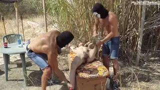 Inked European Stud Endures Deep Fisting Session Before Explosive Release