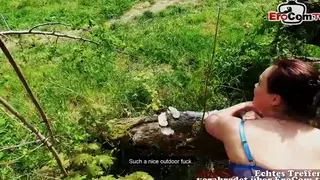European MILF Enjoys Toy Play Outdoors in POV