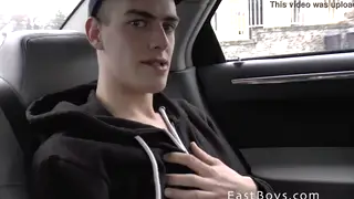Twink Gets a Public Handjob and Massage in a Car