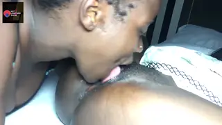 Ebony Lesbians Share Intense Oral Until Squirting Climax