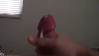 Morning Solo Ends in Powerful Squirt and Cumshot