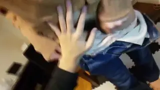 Asian Teen Gives POV Blowjob Before Creampie Finish