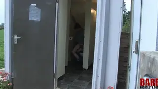 Bareback Encounter Ignites in a Public Bathroom
