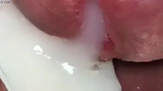 European Guy Strokes Big Cock to Thick Load in POV
