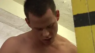 European Bear and Slim Partner Fuck Bareback to Creampie