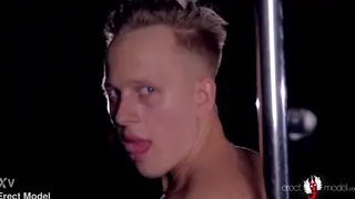 Pole Dancer Strips Under Cascading Shower Spray