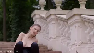 Woman Strips Slowly Outdoors Before Intense Solo Climax