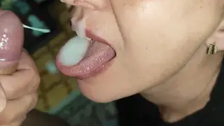 Busty Latina Wife Swallows Every Drop in a Cuckold Creampie Session