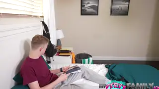 Busty Blonde Stepmom Seduces Stepson With Slow Blowjob