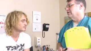 Teen Twink Examined by Older Doctor in Uniform
