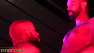 Hairy Bear Couple Fuck Passionately On Stage