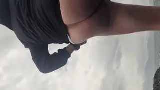 Exhibitionist Shows Off and Finishes Outdoors