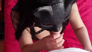 Brunette Domme in Latex Rides Cock to Explosive Finish