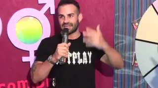 Amateur Performer Chats at Office Desk During Casting