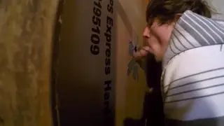 Amateur Twink Drains Stranger at Homemade Gloryhole