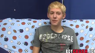 Blonde Twink Wanks Hard During Casting Interview