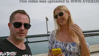 Milf Pisses in His Mouth Before Hard Anal on the Beach
