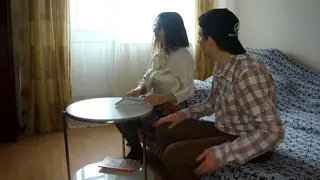 European MILF Teacher Takes Cumshot Across Her Glasses