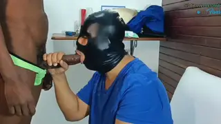 Asian Twink Deepthroats a Massive Black Cock Bareback