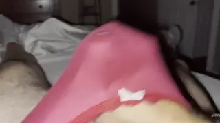 Muscular Guy Ejaculates Into Lingerie During Solo Session