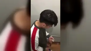 Guy Sucks Cock in Bathroom Until Cumshot