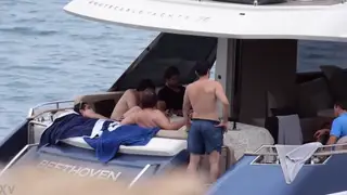 Fit Guy Shows Off Round Rear in Pink Shorts