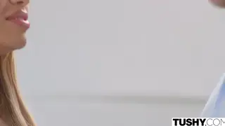 Petite Blonde Explores Anal Desire in Doggystyle Close-Up