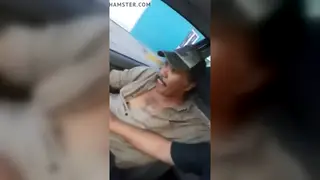 Latino Daddy Strokes His Cock Outdoors in Public