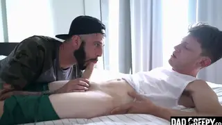 Muscular Stepdad Barebacks Teen Stepson After Spanking