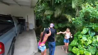 Blonde Latina MILF Enjoys Outdoor Group Encounter