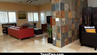 Skinny Blonde Girlfriend Begs for a Deep Creampie