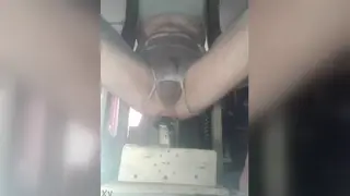 Guy Stretches Wide With a Butt Plug