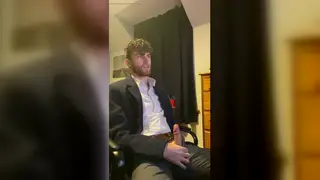 European Twink Strokes His Uncut Cock on Cam
