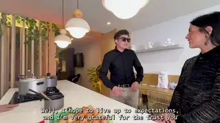 Latin BBW MILF Cheats with Employee in Kitchen