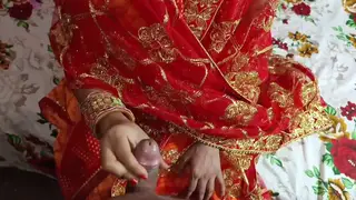 Indian Wife Performs Karwa Chauth Ritual With Her Husband