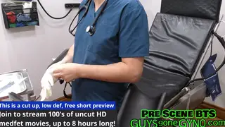 Blonde Nurse Dominates Older Doctor in Latex