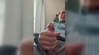 Mature Professor Caught Stroking by Student in Office