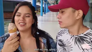 Latina BBW Deepthroats and Rides Doggystyle Outdoors