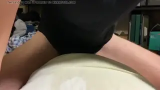 Slim Twink Soaks Pillow with Piss During Solo Play