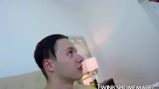 Smooth Twinks Share Raw POV Blowjob and Facial