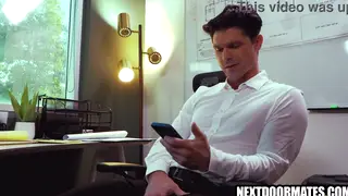 Boss Claims Muscular Employee Over Office Desk